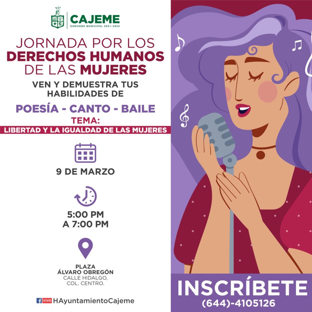 JORNADA POR LOS DERECHOS HUMANOS DE LAS MUJERES, INSCRIBETE