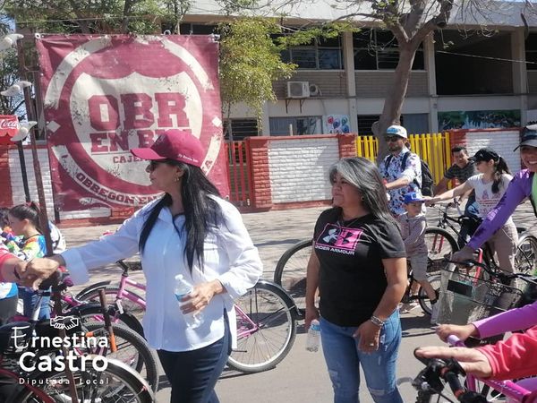 DIPUTADA ERNESTINA, PARTICIPA EN BICICLETEADA CON CAUSA, EN ESPERANZA